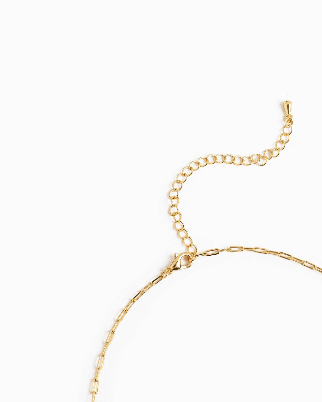 Gold Link Freshwater Pearl Station Chain Necklace